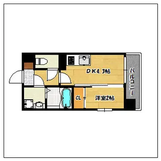 MODERN PALAZZO大濠スクエア【9階】の間取り