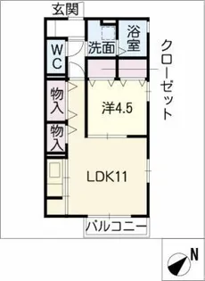ボヌールⅡ【1階】の間取り