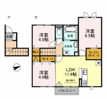 サンライズイン今宿【2階】の間取り