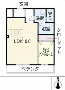 アルファパル豊【3階】の間取り