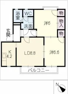 オランジュリコジマC棟【1階】の間取り