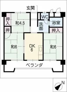 アベニュー日名公園【3階】の間取り