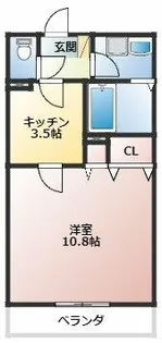 セントラルアベニュー【205号室】の間取り
