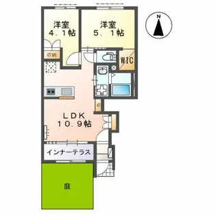 仮)大治町砂子尾崎アパート【1階】の間取り