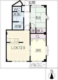ハイステージレシェント A棟【1階】の間取り