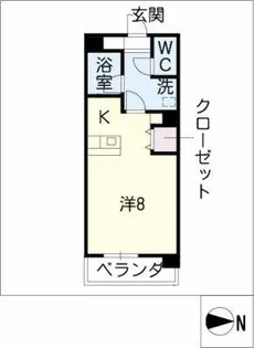 ラシュレ筒井【2階】の間取り