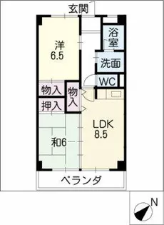 アネックス神の倉【3階】の間取り