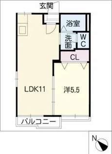 フレグランス牛川C棟【2階】の間取り