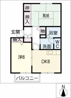 テラス花原【2階】の間取り