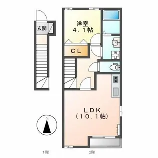 ひまわり【2階】の間取り