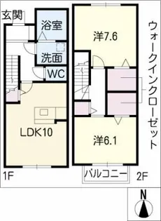 プランドール鳴尾【2階】の間取り