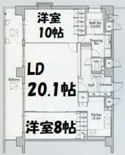 グラン・アベニュー名駅【15階】の間取り