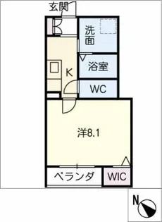 ニューメゾン御器所ハル【2階】の間取り