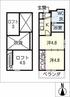 SOLEIL御器所【5階】の間取り