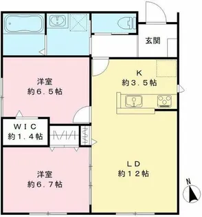 愛知県尾張旭市西大道町六兵衛前【一戸建】の間取り