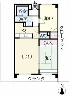 ベルテ相川【4階】の間取り