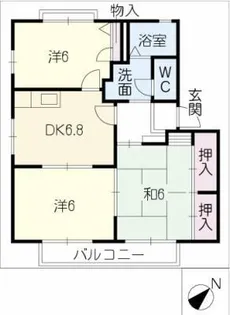 ウィステリア東宮 C棟【1階】の間取り
