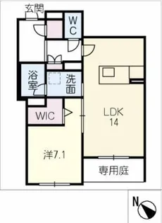 カーサ・レジデンス【1階】の間取り