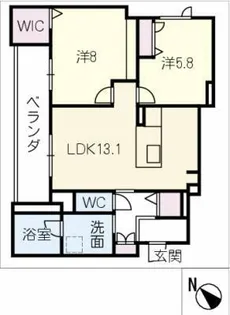 カーサ・レジデンス【4階】の間取り