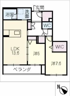 カーサ・レジデンス【4階】の間取り