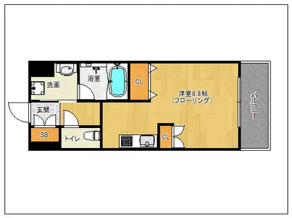 LANDIC K320【206号室】の間取り