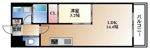 Gramercy Shirakawa Koen【2階】の間取り