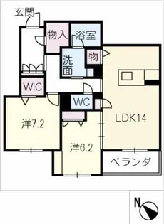 カーサ・レジデンス【4階】の間取り