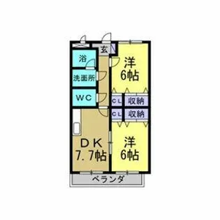 虹の丘BRAIN【305号室】の間取り