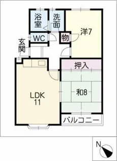 ハイツむらかみ【1階】の間取り