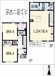愛知県名古屋市守山区向台2丁目【タウンハウス】の間取り