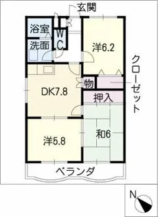 エクレール・アミイ【2階】の間取り