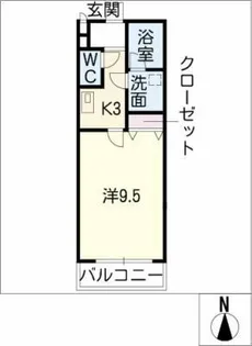 ハイツ林【1階】の間取り