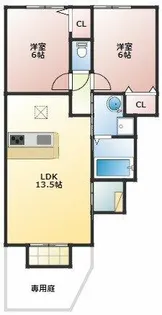 2LDKの間取り画像