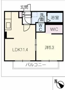 fragranceみゆき【1階】の間取り