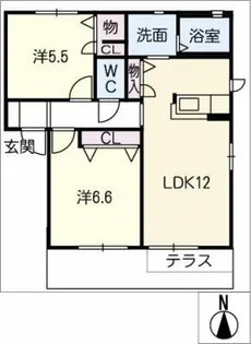 ソフィアK【1階】の間取り