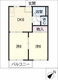 平和ハウス【2階】の間取り