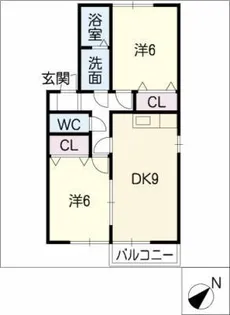セジュール鳴丘【2階】の間取り