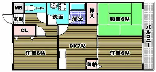 ファミリーハウス須賀【1階】の間取り