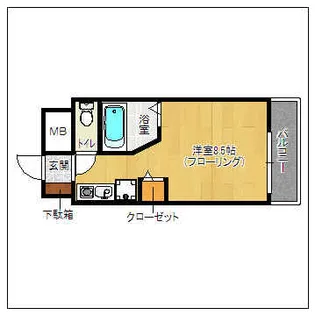 ルネスロワール天神サウス【6階】の間取り