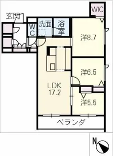 カーサ・レジデンス【2階】の間取り
