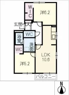 ヴィラジオ・デ・ペスカB・C棟【1階】の間取り