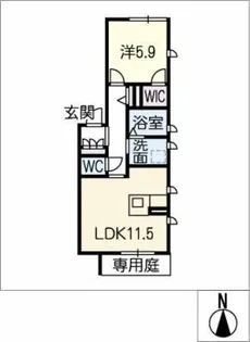 メゾン向陽W【1階】の間取り