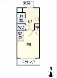 ハウスメイトⅡ【2階】の間取り