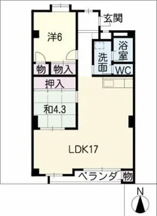 見附もみじ苑A棟【3階】の間取り