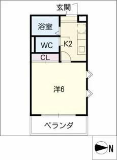 シャンボール瑞穂【2階】の間取り