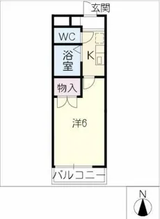 ロッキー星宮A棟【2階】の間取り