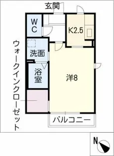 ユピテル今池【2階】の間取り