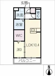 ヴィエントGURARA【1階】の間取り