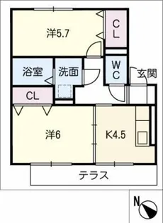 エステート松崎 C棟【1階】の間取り