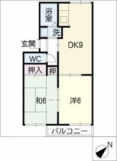 ファミール柏井【2階】の間取り